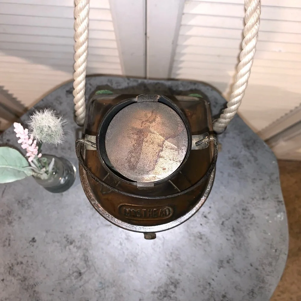 Masthead Nautical Oil Lantern Reflector Bubble Glass Lamp